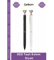 Özel Üretim Lüks Kristal Tasarım Metal Promosyon Ofis Hediye Şık Kaliteli 002 Taşlı Kalem Siyah