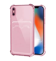 Microsonic Apple iPhone XS Max Card Slot Shock Kılıf Pembe
