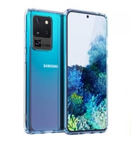 Buff Galaxy S20 Ultra ile Uyumlu Air Hybrid Kılıf Crystal Clear