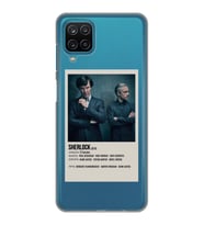 Samsung Galaxy A22/M22/M32 Uyumlu Sherlock Minimalist Poster Desenli Şeffaf Telefon Kılıfı