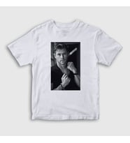 Presmono Unisex Çocuk Beyaz Grayscale Chris Hemsworth T-Shirt 358689tt (Beyaz)