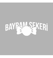 Bayram Şekeri Araba Sticker siyah 16x5 CM (Beyaz)