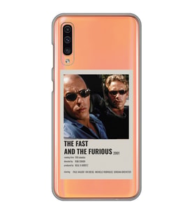Samsung Galaxy A70 Uyumlu Hızlı ve Öfkeli Minimalist Poster Desenli Şeffaf Telefon Kılıfı