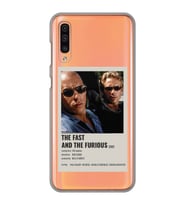 Samsung Galaxy A70 Uyumlu Hızlı ve Öfkeli Minimalist Poster Desenli Şeffaf Telefon Kılıfı