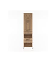 Hyperion Dolap 4 Raflı 4 Çekmeceli 2 Kapaklı 60x44x243 Çam-Çam