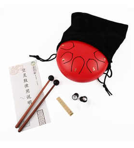 Jwin JTN-68 6 Inç 8 Ses Ton Çelik Handpan Tongue Drum Davulu - Kırmızı