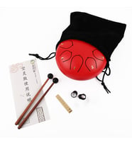 Jwin JTN-68 6 Inç 8 Ses Ton Çelik Handpan Tongue Drum Davulu - Kırmızı