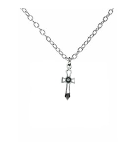 İşlemeli Detaylı Haç Figürlü Unisex Kolye – 60 cm Zincirli, Antik & Gotik Tasarım Takı (Gümüş)