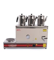 Mizan MC208 Üç Demlik Pleytli Çay Kazanı 40 LT + DEMLİK