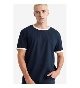 Defacto %100 Pamuk Lacivert Erkek T-Shirt F8158AX/NV64