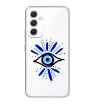Samsung Galaxy A35 Uyumlu Nazar Göz Desenli Şeffaf Telefon Kılıfı