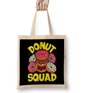 Funny Donut Squad Cute Donut Obsessed Bez Çanta Uzun Saplı