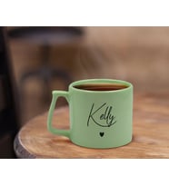 BK Gift Kişiye Özel İsimli Pastel Yeşil Middle Kupa Bardak, Arkadaşa Hediye, Ev Hediyesi, Doğum Günü Hediyesi, Ofis Hediyesi-3