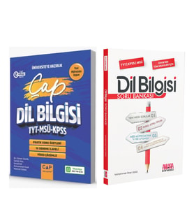 Çap TYT MSÜ KPSS Dil Bilgisi Pratik Konu Özetleri Deneme İlaveli ve AKM Dil Bilgisi Soru Bankası Seti 2 Kitap