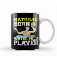 Natural Born Water Polo Player Waterpolo Athlete Kupa Bardak Porselen