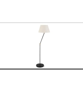 Rsylight Akrobatik Mafsallı Retro Rustik Siyah Krem Başlık Köşe Lambası Lambader Çap:45 cm