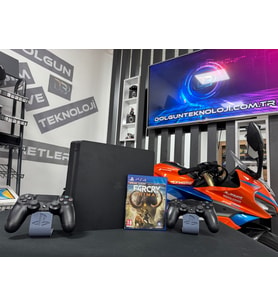 PlayStation 4 Slim 500GB Çift Kol + Far Cry Primal Oyun CD’si (İKİNCİ EL)