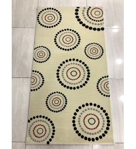 Saray Halı Klasik 10697 R 80X150 Krem Kırmızı Gri Siyah Halı !
