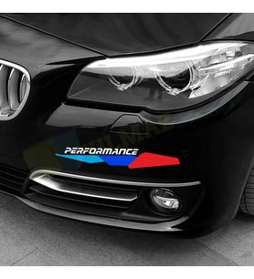 Bmw M Performance Tampon Çamurluk Sticker Yapıştırma Etiket Çıkartma 1 Çift ( 28 x 4,5 Cm Ölçü )