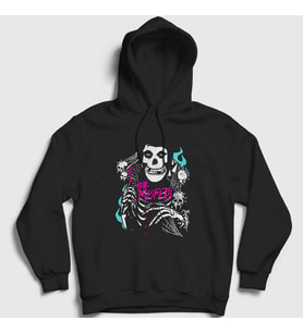 Presmono Unisex Siyah Ghost The Misfits Kapüşonlu Sweatshirt 174818tt