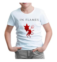 In Flames Beyaz Çocuk Tshirt