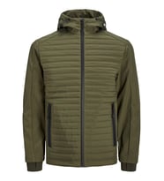 JACK JONES Erkek Kapüşonlu 3 M Özellekli Mont 12215938 (Haki)