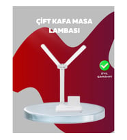 Mey İthalat® Kısılabilir LED Masa Lambası – Kalemlik, Telefon Standı ve Okuma Işığı Bir Arada