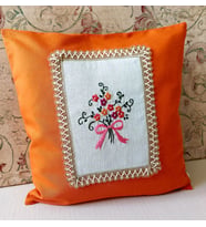 NAKIŞ İŞLEMELİ DEKORATİF KIRLENT %100 HANDMADE