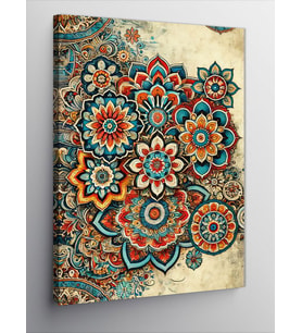 Kanvas Tablo Renkli Mandala Deseni
