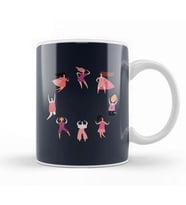 Girl Power Girls Dancing Circle Kupa Bardak Porselen