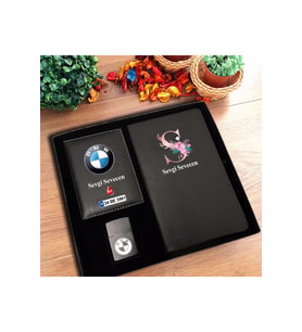 KİŞİYE ÖZEL PEMBE HARF TEMALI TARİHSİZ DEFTER - BMW RUHSAT - ÇAKMAK