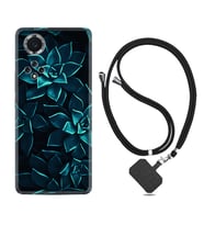 Huawei Nova Y70 Y90 Nova 9 SE  Kılıf Boyun Askılı Silikon Mistik Çiçekler 1650