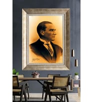 Gümüş Çerçeveli Atatürk Tablo ds255