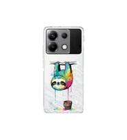Poco X6 ile Uyumlu Splash Tembel Hayvan Tasarımlı Şeffaf Silikon Kılıf
