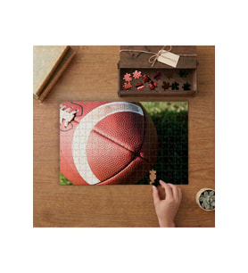 Amerikan Futbolu Topu Tasarımı 240 parça Ahşap Puzzle Ahşap Kutuda MP00794
