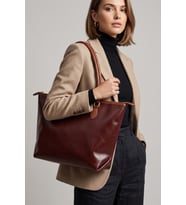 Chic Carry Büyük Boy Deri Kadın Omuz Çanta