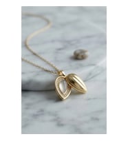 Mey İthalat® 316L Çelik Zincir Gold Renk Damla Tomurcuk Model Kolye