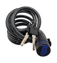 Fixonic B.H.D BHD00582 150cm 12x3mm Bisiklet Kilidi PVC Kaplı Çelik Halat Anahtarlı (Siyah)