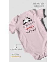 Sıkıntı Yok Dedem Halleder Baskılı Bebek Zıbını – Çıtçıtlı Body  %100 Pamuk Kısa Kol (Bebek Pembesi)