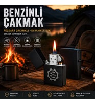 Mühendislere Özel Tasarım Temalı Siyah Metal Benzinli Çakmak Sevgiliye Hediye Dolu Gönderim