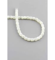Sedef Doğal Taş Parlak Beyaz Silindir Kesim 6x6mm Dizi [AA]