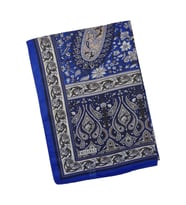 Mısırlı Eşarp Etnik Desenli Pamuklu Şal 75x190 cm (Saks)