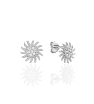 Minimalist Taşlı Güneş Küpe Silver (Gümüş)