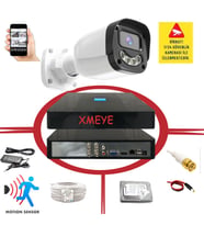 Bises 1 Kameralı Hareket Algılayan 5 MP Lens 4 Warm Led Gece Renkli Gösteren Güvenlik Kamerası Seti BS 2304W