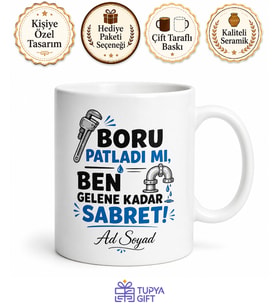 Tesisatçı Jargonu Yazılı Komik Kupa Bardak Tesisatçıya Özel Hediye