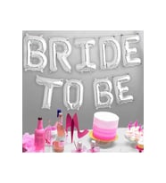 Düz Bride To Be Gümüş Set Balon