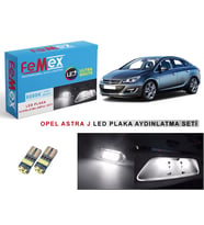Opel Astrra J LED Plaka Aydınlatma Ampul Seti FEMEX Parlak Beyaz