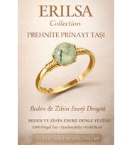 Sertifikalı Beden Zihin Denge Enerji Yüzüğü - Prehnite Prinayt Taşı Ayarlamalı Terazi Balık Burcu (Çok Renkli)