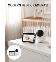 Büyük Ekranlı Bebek Kamerası Canlı İzleme ve Ses Dinleme Yeni Nesil