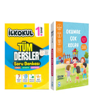 Evrensel İletişim 1.Sınıf Tüm Dersler Soru Bankası ve Mavi Kirpi Okuma Seti Okumak Çok Kolay 2 Kitap